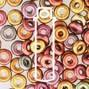 Purple Iris Gold Czech O-Beads