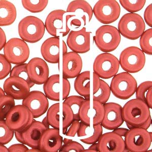 Lava Red Czech O-Beads