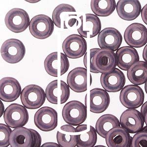 Chalk White Lilac Vega Luster Czech O-Beads