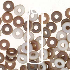 Chalk White Celsian Matte Czech O-Beads