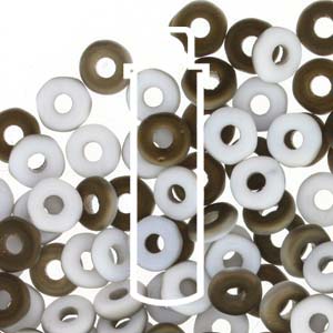 Chalk White Valentinite Matte Czech O-Beads