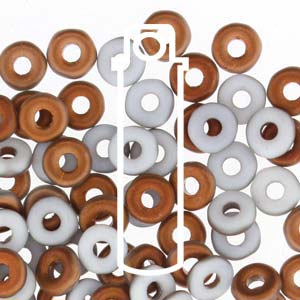 Chalk White Sunset Matte Czech O-Beads