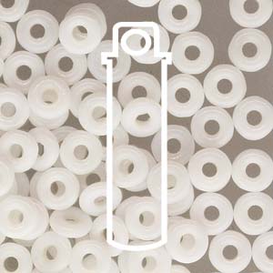 Chalk White Czech O-Beads