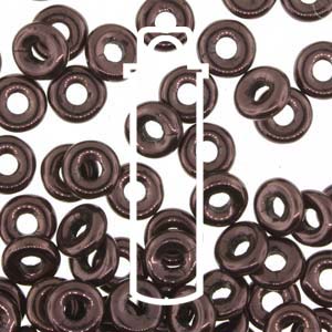 Jet Lilac Vega Czech O-Beads