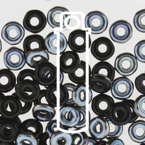 Jet Blue Sky Czech O-Beads