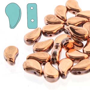 Paisley Duo 8x5mm Crystal Full Capri Beads