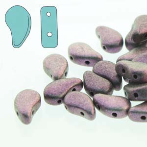 Paisley Duo 8x5mm Polychrome Mix Berry Beads