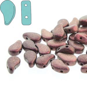 Paisley Duo 8x5mm Polychrome Plum Beads