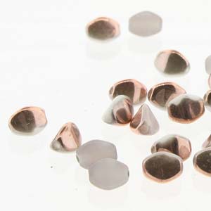 PNC07-02020-27101 Pinch Bead 7mm White Capri Gold