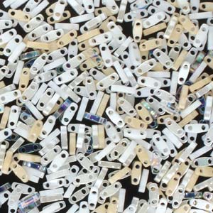 Mix Blushing Bride Miyuki Tila Seed Beads - Quarter Cut