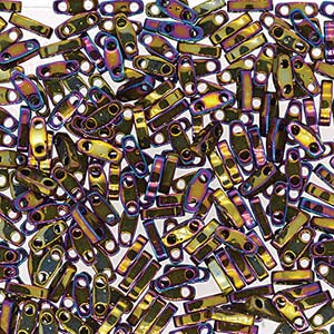 Metallic Purple Gold Miyuki Quarter Tila Seed Beads