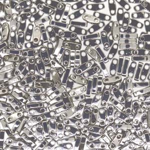 Palladium Plated Miyuki Tila Seed Beads - Quarter Cut