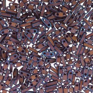 Matte Metallic Dark Raspberry Miyuki Quarter Tila Seed Beads