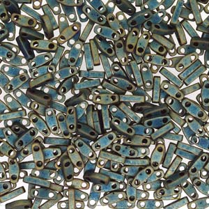 Matte Metallic Patina Iris Miyuki Quarter Tila Seed Beads