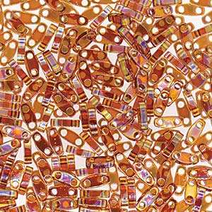 Transparent Topaz AB Miyuki Tila Seed Beads - Quarter Cut