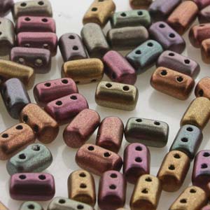 Crystal Violet Rainbow Czech Glass Rulla Beads