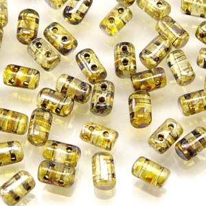 Crystal Picasso Czech Glass Rulla Beads