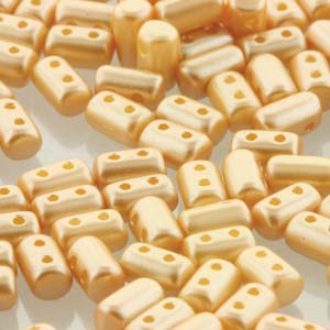 Pastel Amber Czech Glass Rulla Beads