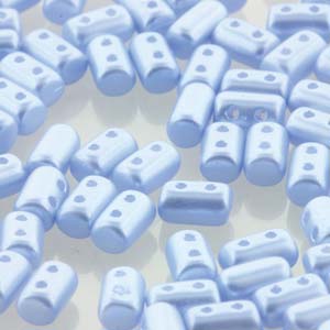 Pastel Lt Sapphire Czech Glass Rulla Beads