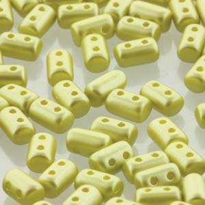 Pastel Lime Czech Glass Rulla Beads