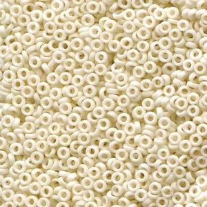 Matte Opaque Cream Miyuki Spacer Beads 2.2x1mm