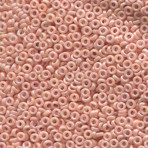 Semi Matte Opaque Salmon Miyuki Spacer Beads 2.2x1mm
