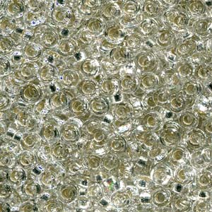 Crystal Silver-Lined Miyuki Spacer Beads 3x1.3mm