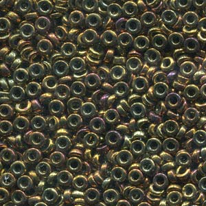 Gold Violet Metallic Miyuki Spacer Beads 3x1.3mm