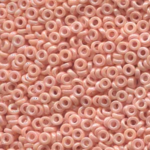 Semi Matte Opaque Salmon Miyuki Spacer Beads 3x1.3mm