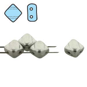 Crystal Bronze Aluminum 6mm 2 Hole Czech Silky Beads