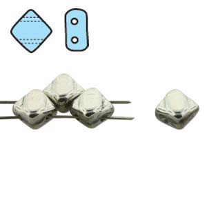 Crystal Full Labrador 6mm 2 Hole Czech Silky Beads