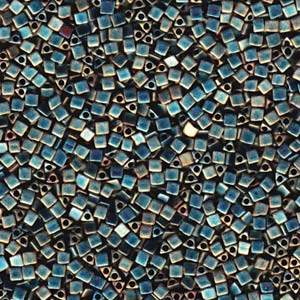 Matte Metallic Patina Iris Miyuki Sharp Triangle Beads 10/0