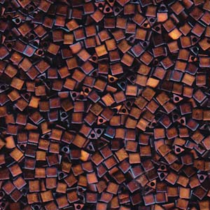 Matte Metallic Dark Raspberry Miyuki Sharp Triangle Beads 8/0