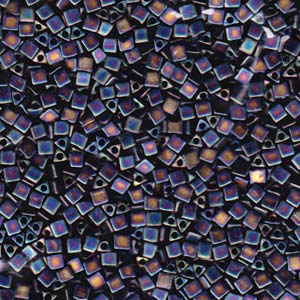 Matte Black AB Miyuki Sharp Triangle Beads 8/0