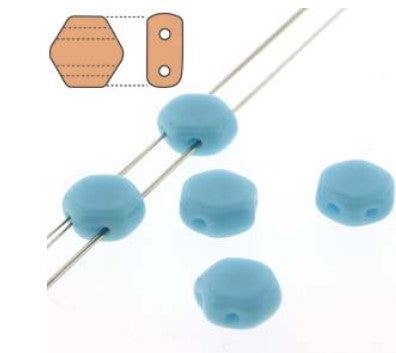 HONEYCOMB 6MM BLUE TURQUOISE OPAQUE