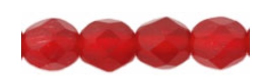 3MM Matte Siam Czech Glass Fire Polished Beads