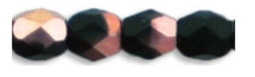 3MM Matte Apollo Jet Czech Glass Fire Polished Beads