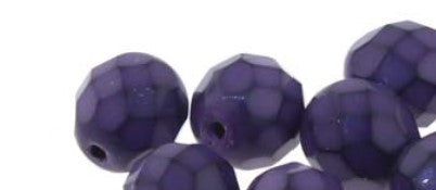 3MM Snake Dark Orchid Czech Glass Fire Polished Beads