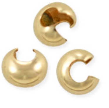 Gold Filled Crimp Cover 3mm
