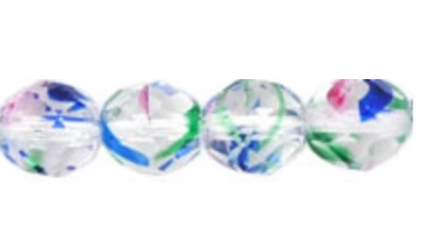 3MM Crystal/Color Czech Glass Fire Polished Beads