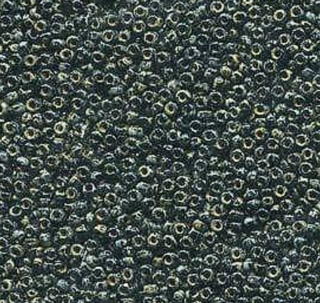 Picasso Smoky Black Matte Miyuki Seed Beads 15/0