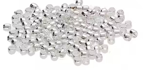 Crimp Bead 2mm Silver Plate