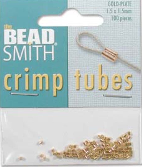 Crimp Tube 1.5x1.5MM Gold Plate