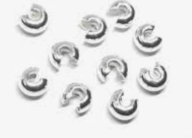 Crimp Cover Silver Plated 3mm