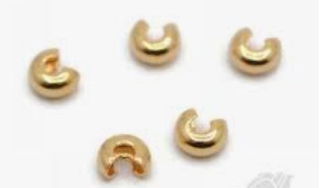 Crimp Cover Gold Plate 4mm #24