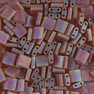 Dark Topaz AB Miyuki Tila Seed Beads - Full Cut