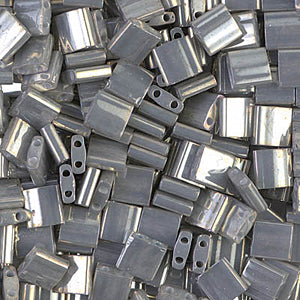 Galvanized Gray Luster Miyuki Tila Seed Beads - Full Cut