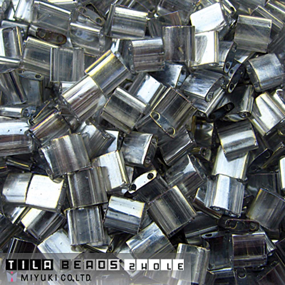 Transparent Gold Luster Miyuki Tila Seed Beads - Full Cut