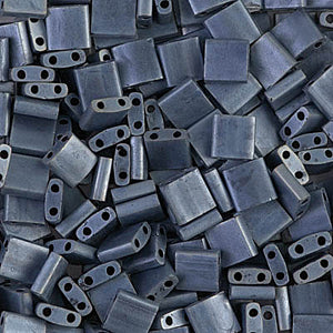 Matte Blue Grey Miyuki Tila Seed Beads - Full Cut