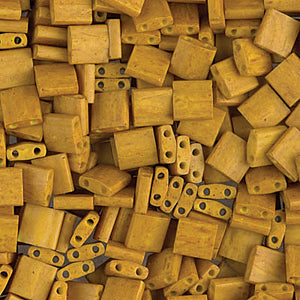 Mustard Miyuki Tila Seed Beads - Full Cut